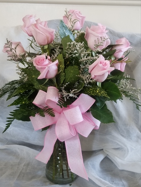 A Dozen Pink Roses from Lazy Daisy Flowers and Gifts in Keysville, VA