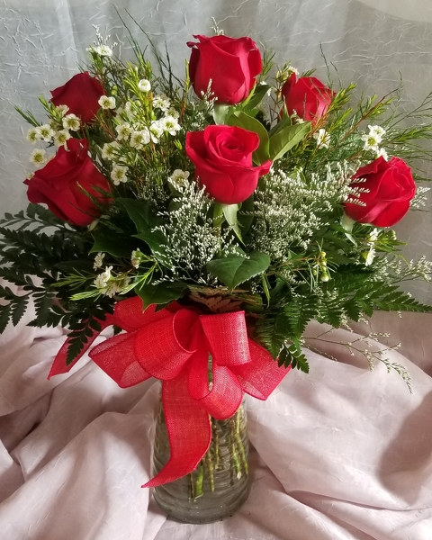 A Half Dozen Red Roses from Lazy Daisy Flowers and Gifts in Keysville, VA